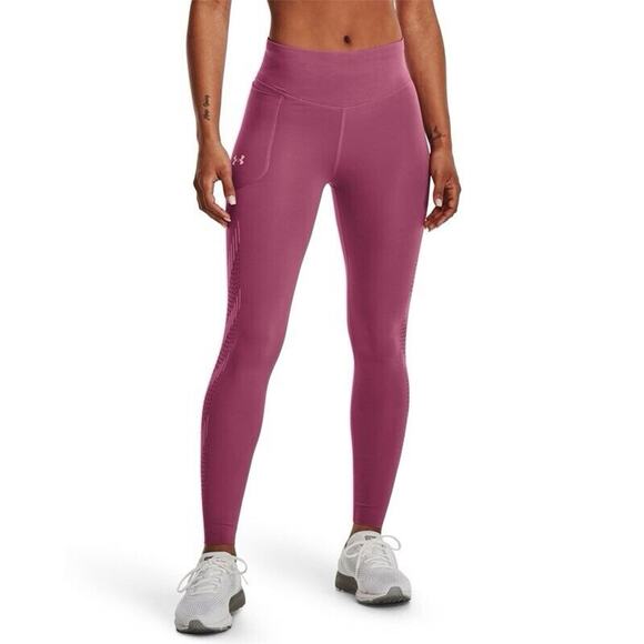 Under Armour Pants - UNDER ARMOUR - WOMENS SPEEDPOCKET ANKLE TIGHT LEGGINGS PACE PINK XS